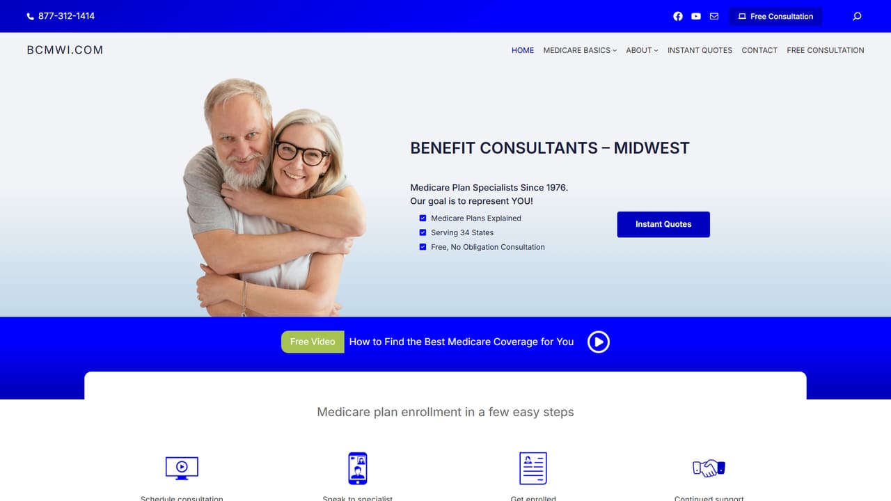 BCMWI healthcare website migrated from Weebly to WordPress