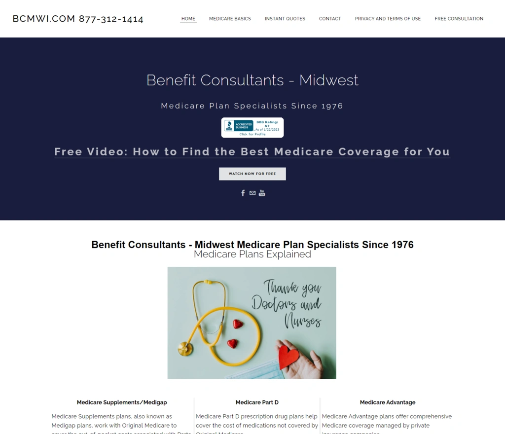 Before example of healthcare website