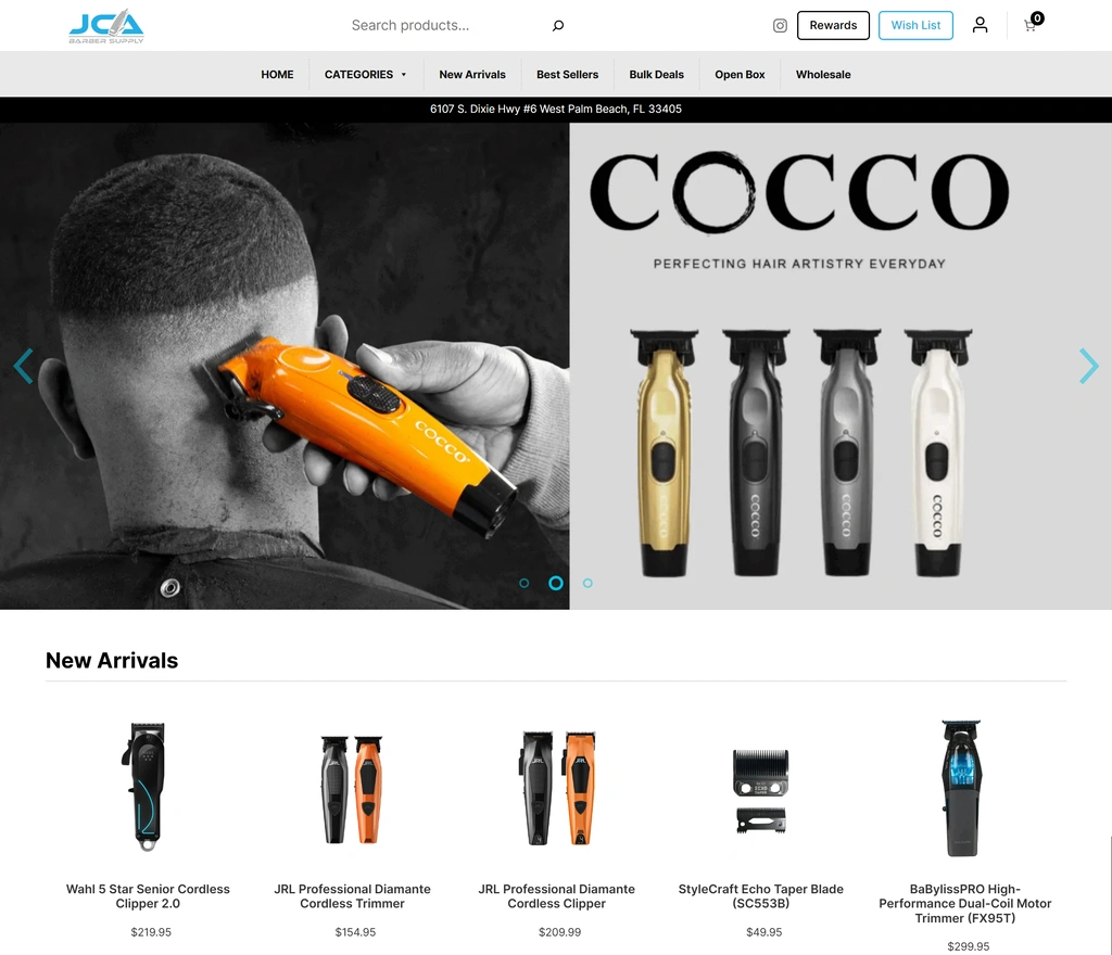 E-Commerce website example moved from Weebly Square Online to WordPress's WooCommerce
