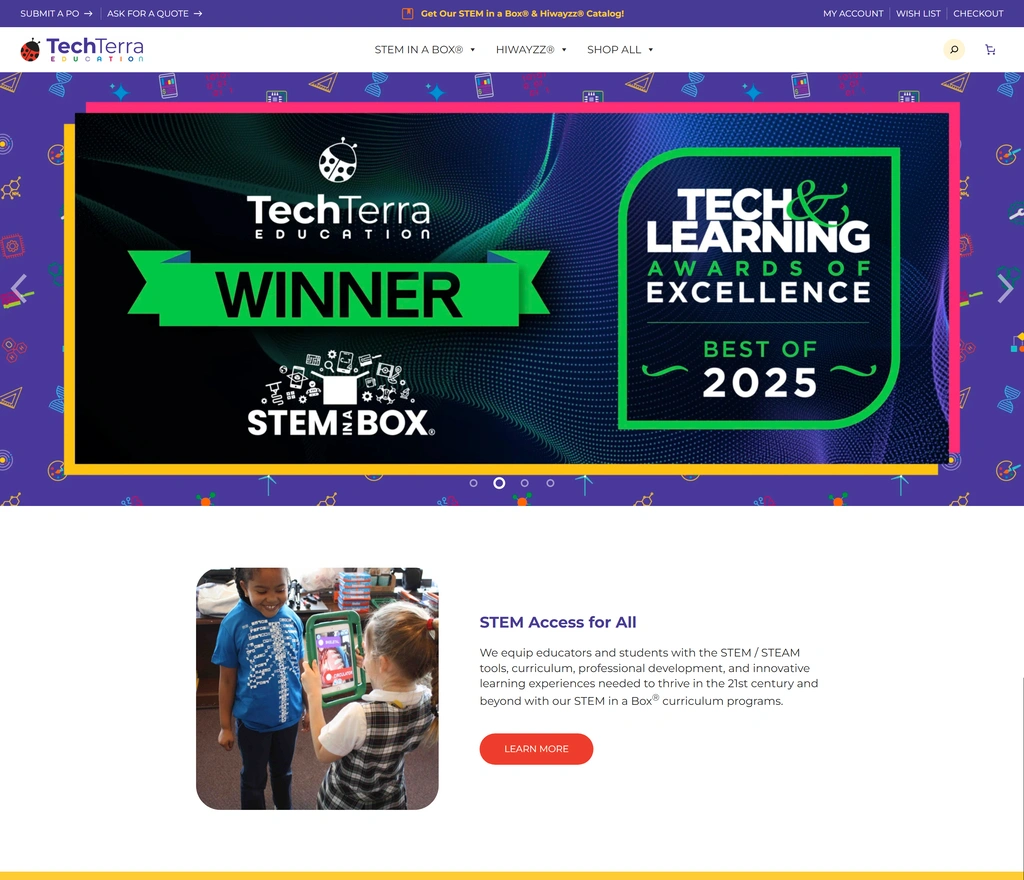 Education website example migrated from Weebly to a better platform
