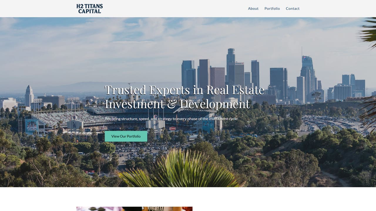 Shows an example of a real estate Weebly website successfully migrated to WordPress